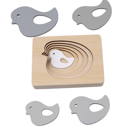 Wooden Montessori Puzzle for 1-2-3 Year Olds