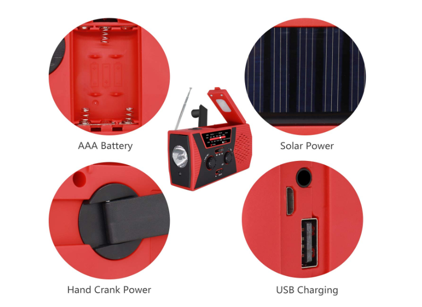 Radio, Flashlight, Emergency Light, Reading Lamp