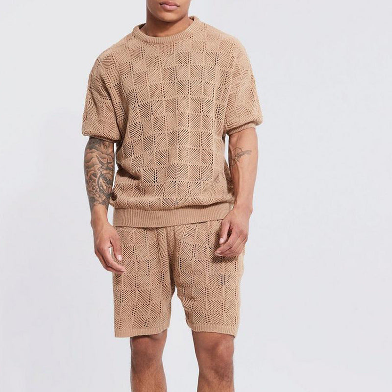 Men's Summer Outfit Set - Casual Loose Shirt & Shorts