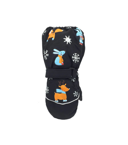Children's Thickened Ski Gloves with Deer Rabbit Print