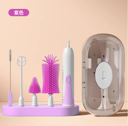 Electric Baby Bottle Cleaning Brush with UV Sterilizer (Set)