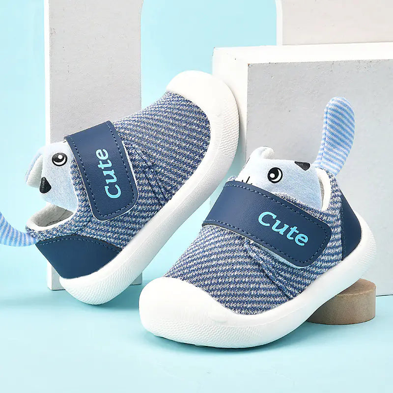 Striped Non-Slip Velcro Toddler Baby Shoes