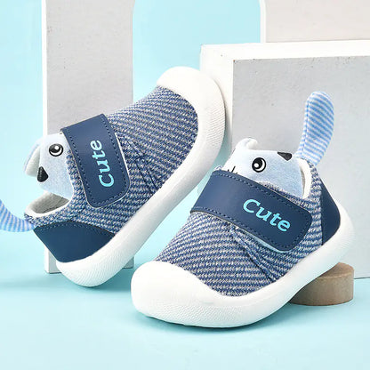 Striped Non-Slip Velcro Toddler Baby Shoes