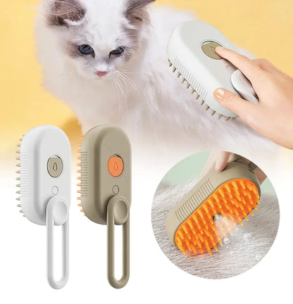 3-in-1 Pet Steam Grooming Brush