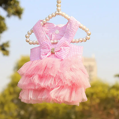Striped Suspender Skirt for Dogs