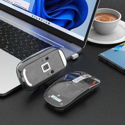 2.4G Wireless Mouse with Transparent Shell and 2400DPI