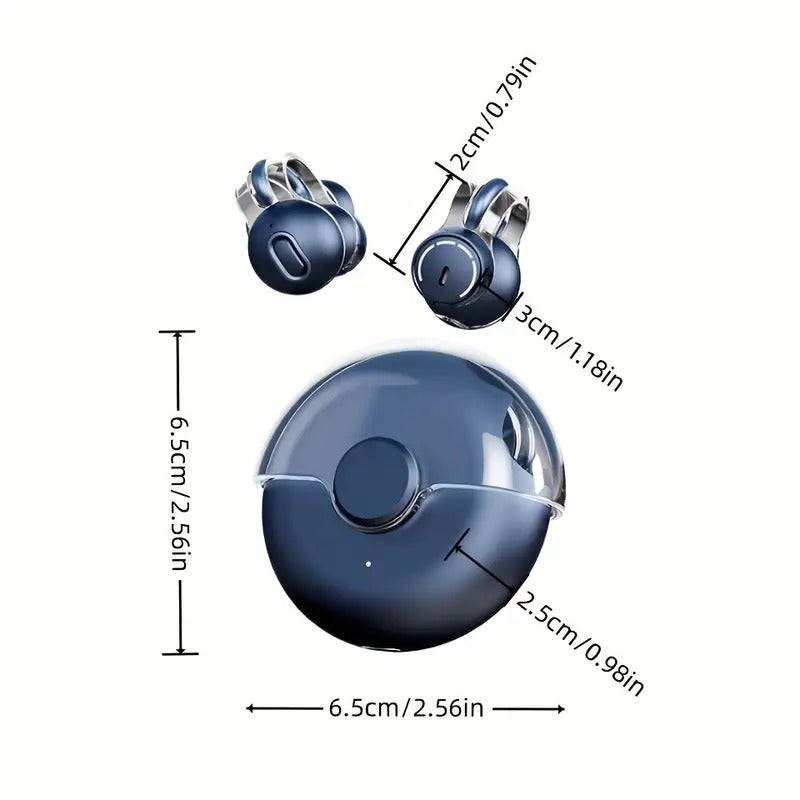 Wireless Bluetooth Clip-On Headset with HiFi Sound