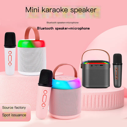 Portable Wireless Bluetooth Karaoke Microphone Speaker Set