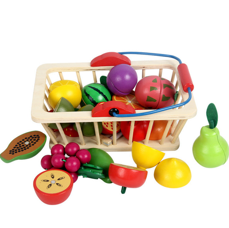 Kids Pretend Play Cutting Fruit and Vegetable Set
