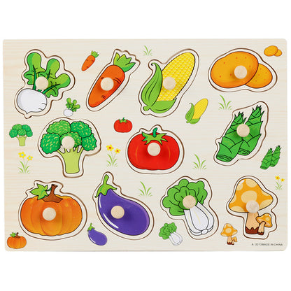 Montessori Wooden Puzzle Set for Kids with Letters & Shapes