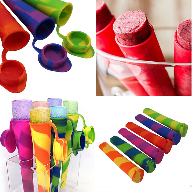 Silicone Popsicle Molds for DIY Ice Cream Making