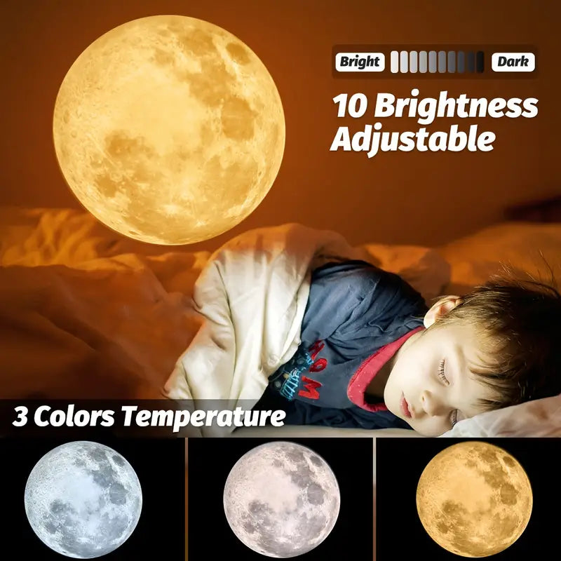 Moon Projector Night Light with 3 Colors and USB Charging