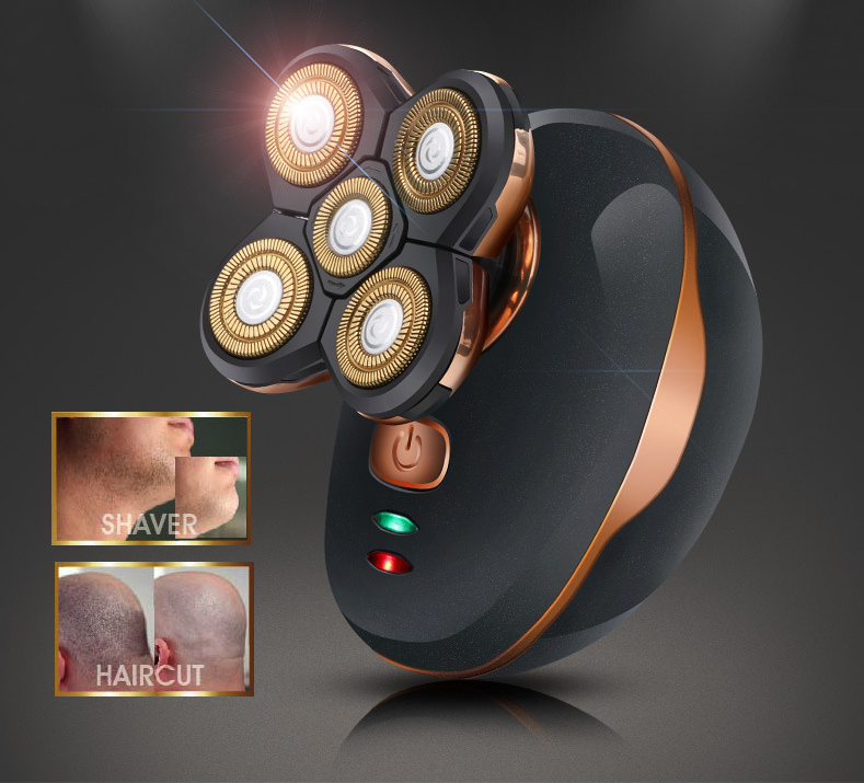 Electric Shaver with Five Blades for Head and Beard