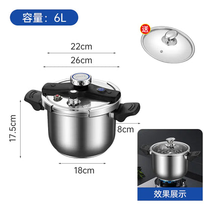 Pressure Cooker 4L/6L for Induction and Gas Stoves