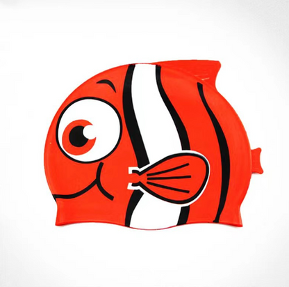Cute Cartoon Silicone Swimming Cap for Children