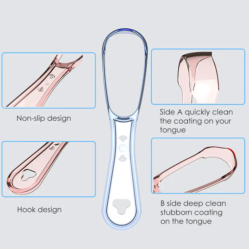 1PC Silicone Tongue Scraper for Fresh Breath Cleaning