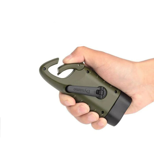 Solar and Hand-Crank Flashlight for Camping and Emergencies