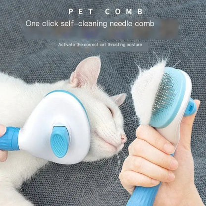 Pet Grooming Brush for Cats and Dogs (Automatic Fur Removal)