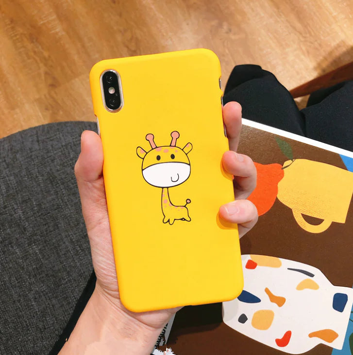 Cat Phone Case, Yellow Apple Phone Cover