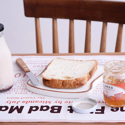 Ceramic Breakfast Bread Plate - Gift Flat Dish