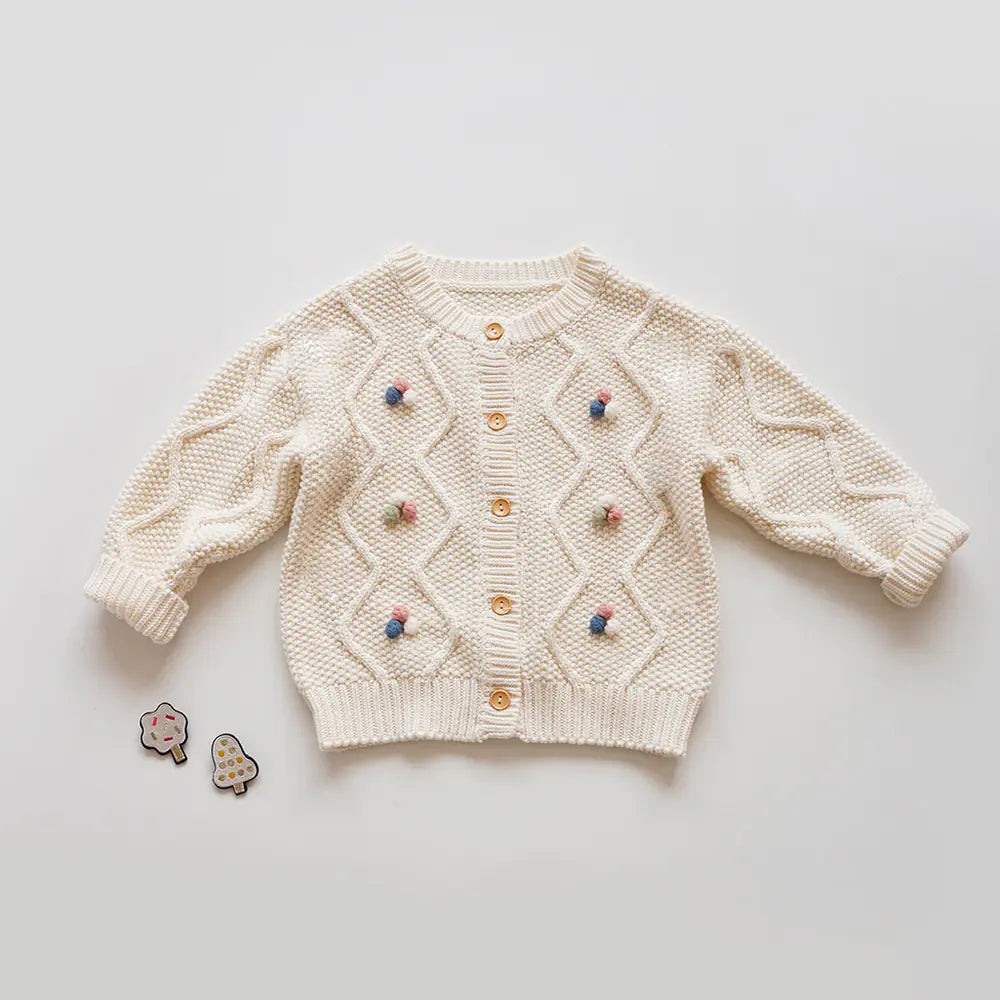 Hand-Crochet Knit Cardigan for Children