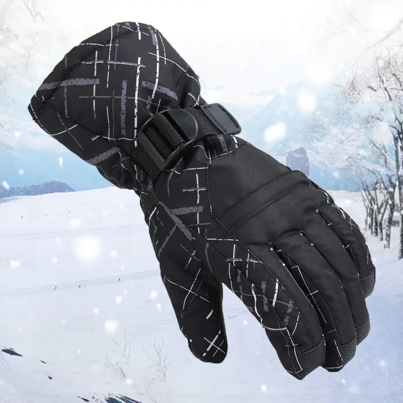 High Waterproof Ski Gloves - Thick Warm Design
