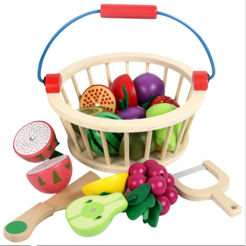 Kids Pretend Play Cutting Fruit and Vegetable Set