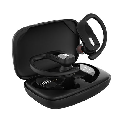 Wireless Sports Earbuds with Earhooks and Microphone