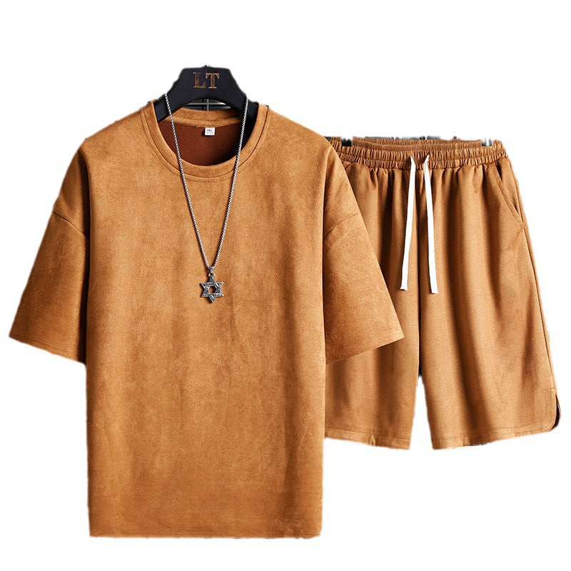 Wholesale Men's Summer Outfit: T-Shirt & Shorts Set