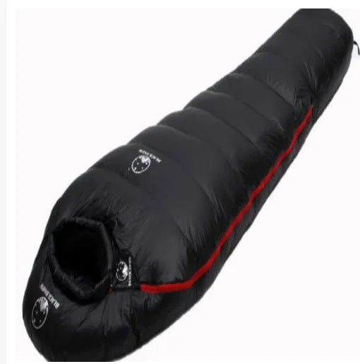 Goose Down Warm Sleeping Bag for Camping (Single)