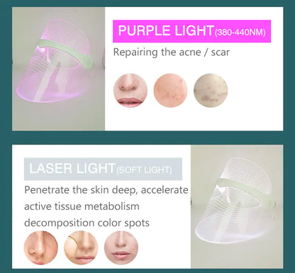 7-Color LED Light Therapy Facial Mask