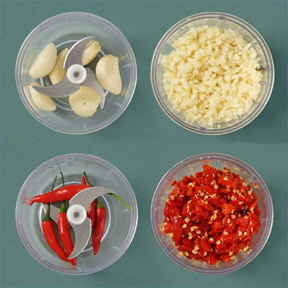 2-in-1 Electric Egg Beater and Food Processor Machine
