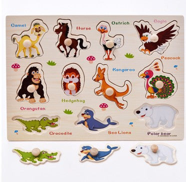 Wooden Educational Puzzle - Fun Color & Number Board