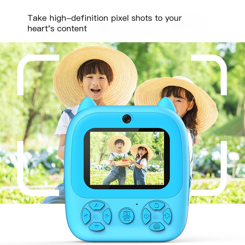 New Kids' Instant Camera with Dual Lenses and Printing