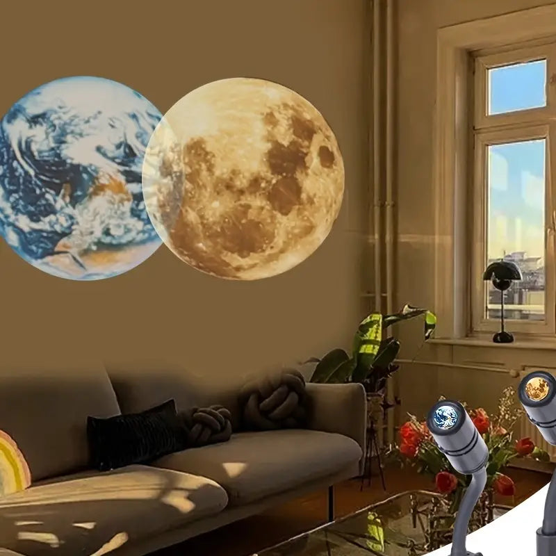 Moon Lamp Projector USB Powered Night Light for Kids