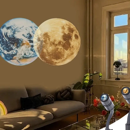 Moon Lamp Projector USB Powered Night Light for Kids