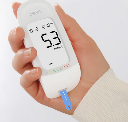 Home Blood Glucose Meter with Test Strips and Device