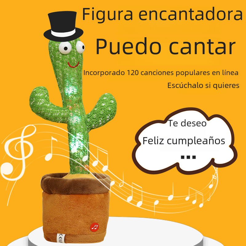 2023 Talking Dancing Cactus Toy with Music and Motion
