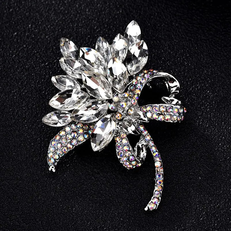 Creative Pearl Brooch with Floral and Animal Design