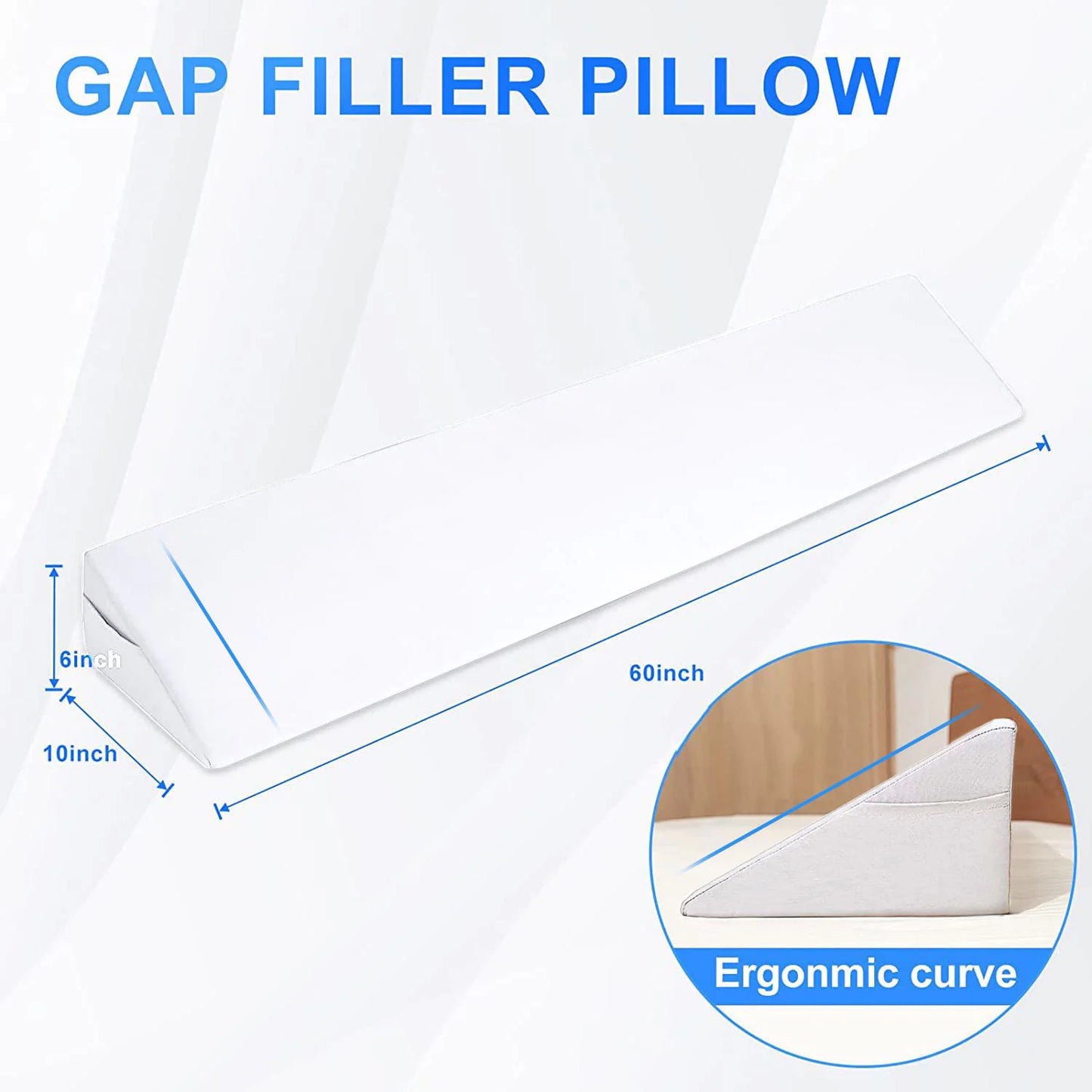 Bedside Triangle Wedge With Pocket Bed Seam Filled Sponge Right Angle Pillow
