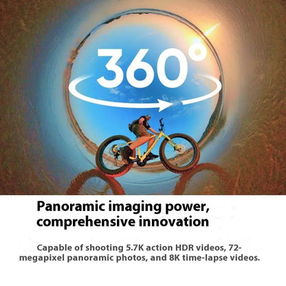 5.7K 360° Action Camera with Stabilization