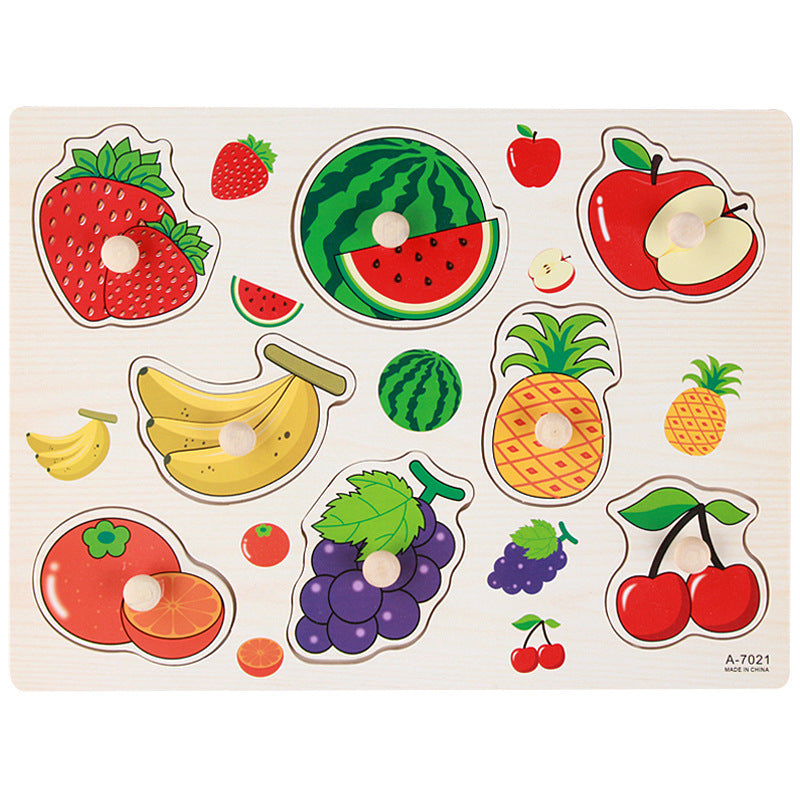 Montessori Wooden Puzzle Set for Kids with Letters & Shapes