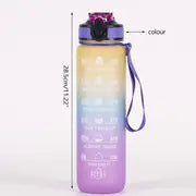 32oz Motivational Fitness Water Bottle with Time Marker