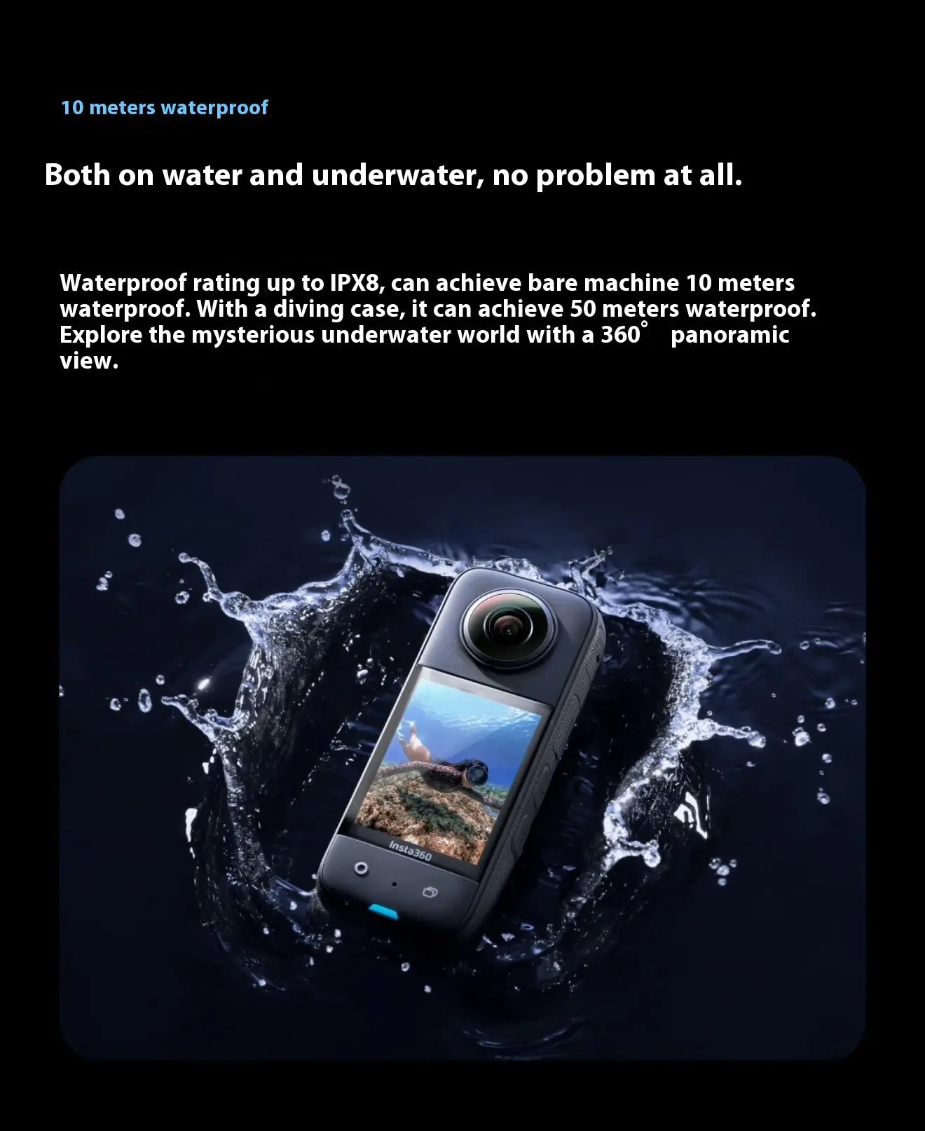 5.7K 360° Action Camera with Stabilization