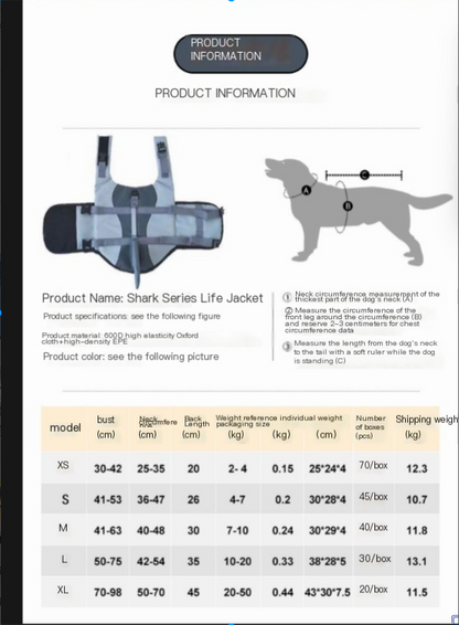 Pet Swim Vest Safety Life Jacket