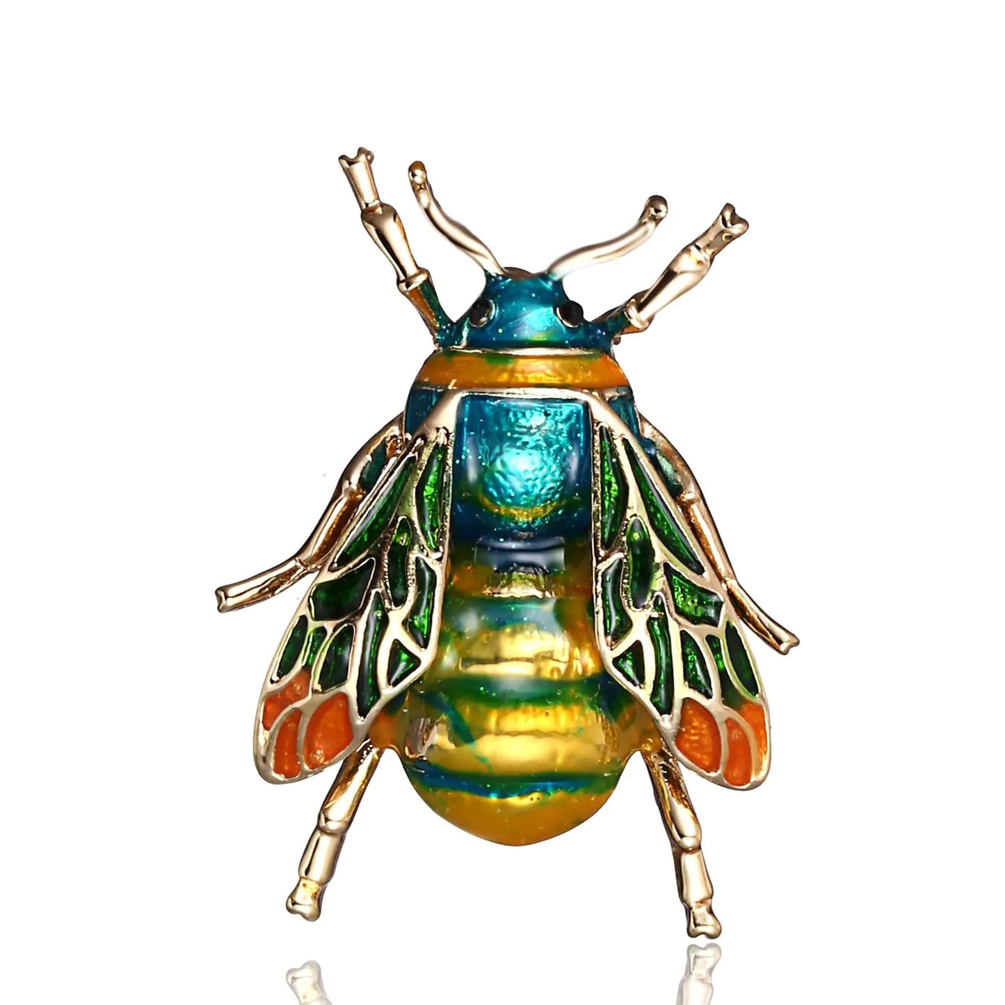 Animal Brooch, Alloy Painted Bee Pin