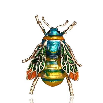 Animal Brooch, Alloy Painted Bee Pin