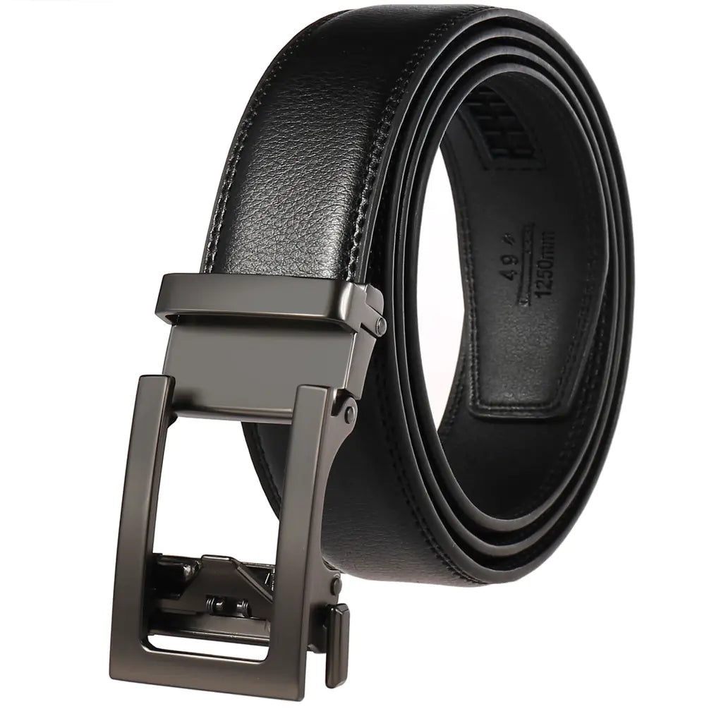 Men's Genuine Leather Automatic Buckle Belt LY33-21601-1