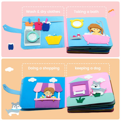 Felt Book for Early Education and Montessori Learning