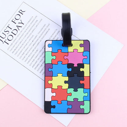 PVC Soft Glue Luggage Tag with Silicone Rod Case